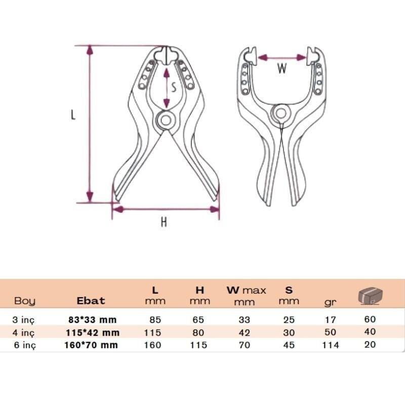 BULUT Mandal Tipi Plastik İşkence 4 inç Orta Boy 115*42 mm - Görsel 3